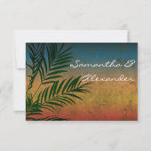 Invitation Tropical Sunset Palm Fronds (Dos)
