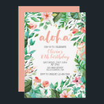 Invitation Tropical Sweet 16 Aloha Luau Anniversaire<br><div class="desc">graphisme par DeniseAnneGraphics.etsy.com Aloha Sweet 16 Anniversaire. Beau invitation de 16ème anniversaire à fleurs tropicales.</div>