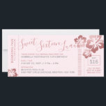 Invitation Tropical Sweet 16 Pool Luau Boarding Pass<br><div class="desc">Sweet 16 Hawaiian Luau Boarding Pass Invitation à un thème tropical ou à une fête d'anniversaire de la piscine qui transportera les invités dans des vacances virtuelles avec un billet d'avion à thème de voyage tropical en or rose tendance rose et gris. Personnalisez tous les détails du modèle à l'aide...</div>