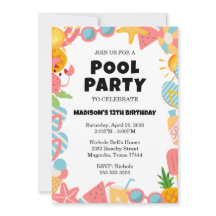 Tropical Swimming Pool Birthday Party