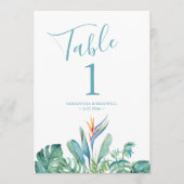 Invitation Tropical Thème Mariage (Devant)