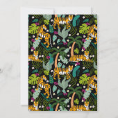 Invitation Tropical Tiger Jungle Animaux Fête Enfants Anniver (Dos)