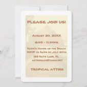 Invitation Tropical Tiki Hut Party (Dos)