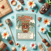 Invitation Tropical Tiki Time Hawaiian Luau Party
