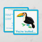 Invitation Tropical Toucan (Devant / Derrière)