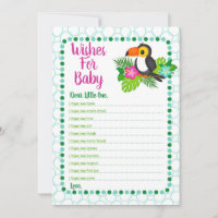 Tropical Toucan Wings For Baby shower Game