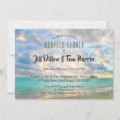 Invitation Tropical Turquoise Paradise Couples Douche (Devant)