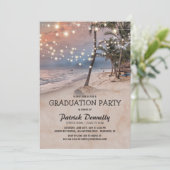 Invitation Tropical Vintage Beach 2025 Graduation Party (Debout devant)