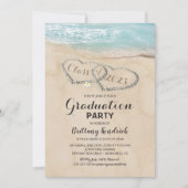 Invitation Tropical Vintage Beach Graduation Party (Devant)