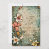 Invitation Tropical Vintage Garden Wedding (Devant)