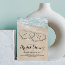 Tropical Vintage Plage Fête de Mariage au Coeur