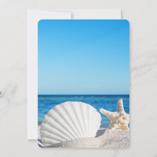 Invitation Tropical Wedding Ocean Beach  (Dos)