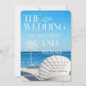 Invitation Tropical Wedding Ocean Beach Wedding (Devant)