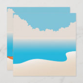 Invitation tropicale de baby shower de la partie (Devant / Derrière)