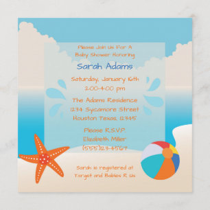 Invitation tropicale de baby shower de la partie