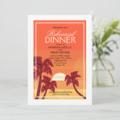 Invitation tropicale de coucher du soleil (Debout devant)