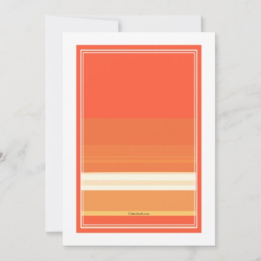 Invitation tropicale de coucher du soleil (Dos)