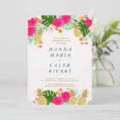 Invitation tropicale de douche de fiançailles (Debout devant)