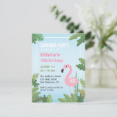 Invitation tropicale de fête d'anniversaire d'été (Debout devant)