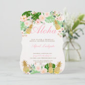 Invitation tropicale de Fête de la mariée d'ananas (Debout devant)