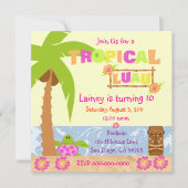 Invitation tropicale de Luau (Devant)