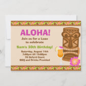 Invitation tropicale de partie (Devant)