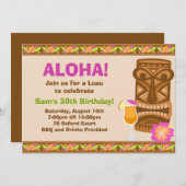 Invitation tropicale de partie (Devant / Derrière)