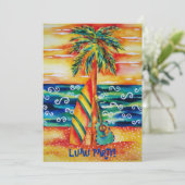 Invitation tropicale de partie de Luau (Debout devant)