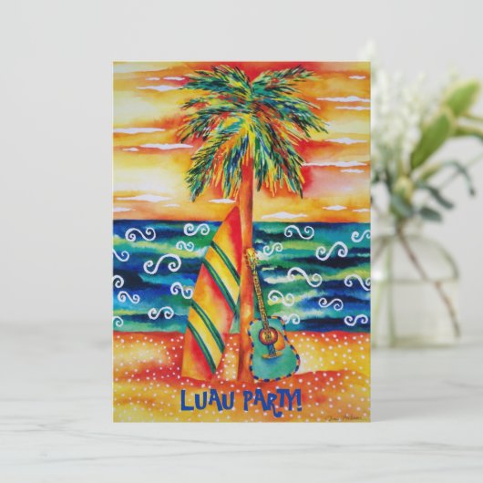 Invitation tropicale de partie de Luau (Debout devant)