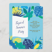 Invitation tropicale de partie d'été (Devant / Derrière)