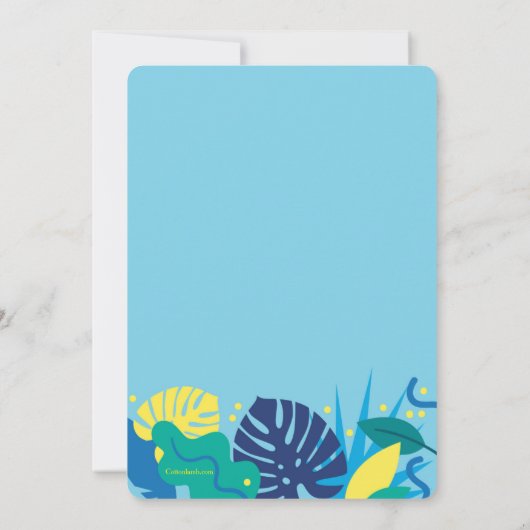 Invitation tropicale de partie d'été (Dos)