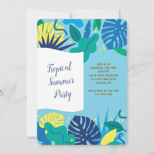 Invitation tropicale de partie d'été