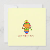 Invitation tropicale de Perroquet-dise de LGC | (Dos)
