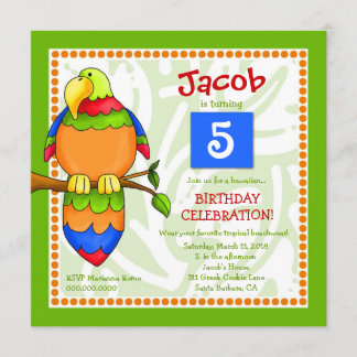Invitation tropicale de Perroquet-dise de LGC |