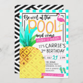 Invitation tropicale de réception au bord de la (Devant / Derrière)