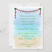 Invitation tropicale de vacances de Père Noël (Dos)