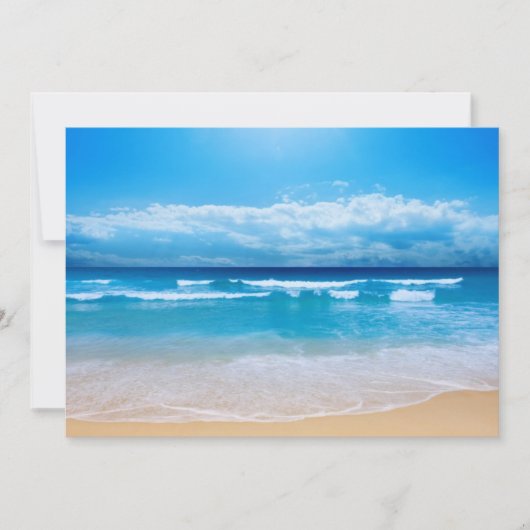 Invitation tropicale de vue d'océan (Devant)