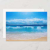 Invitation tropicale de vue d'océan (Devant / Derrière)