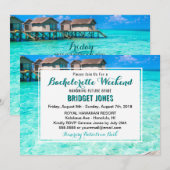 Invitation tropicale de week-end de Bachelorette (Devant / Derrière)