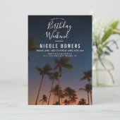 Invitation Tropicale du week-end d'anniversaire (Debout devant)