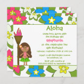 Invitation tropicale mignonne de fête (Devant / Derrière)