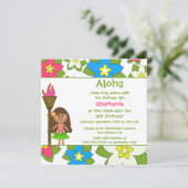 Invitation tropicale mignonne de fête (Debout devant)