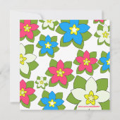 Invitation tropicale mignonne de fête (Dos)