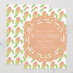 Invitation Tropicale Petite Mangue d'Été
