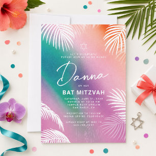 Invitation tropicale pour Bat Mitzvah d'été