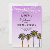 Invitation tropicale pour week-end d'anniversaire (Devant)