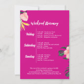 Invitation Tropique comme sa soirée Pink Bachelorette (Dos)