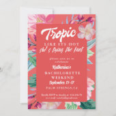 Invitation Tropique comme son orange chaud Bachelorette fête (Devant)