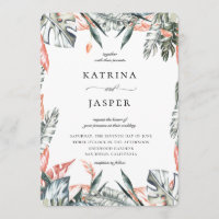 Tropiques modernes Palm Leaf Frame Mariage
