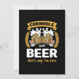 Invitation Trou dans le sac et bière C'est pourquoi je suis l